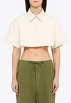 Heron Preston Ex-ray Canvas Cropped Shirt In White