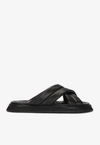 Dolce & Gabbana Men Nappa Effect Fabric Sandal In Black