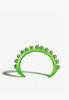 Aquazzura Disco Darling Crystal Embellished Bracelet In Green