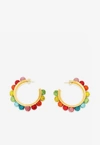 Aquazzura Disco Darling Crystal Embellished Earrings In Multicolor