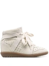 Isabel Marant Bobby Suede Sneakers In Chalk