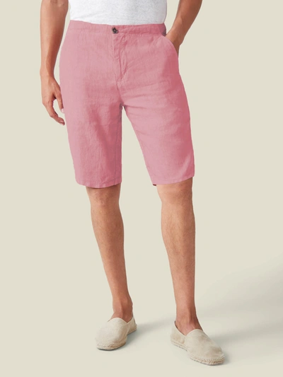 Luca Faloni Dusty Pink Bermuda Linen Shorts