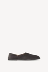The Row Men's Canal Leather Slip-on Shoes In Slate