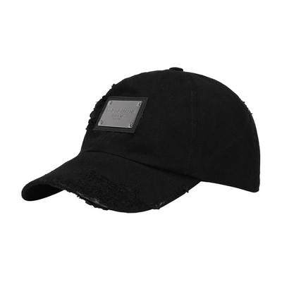 Dolce & Gabbana Cotton Twill Baseball Cap In Black