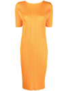 ISSEY MIYAKE ORANGE MONTHLY COLOURS MAY PLISSÉ DRESS,PP36JH14620563061