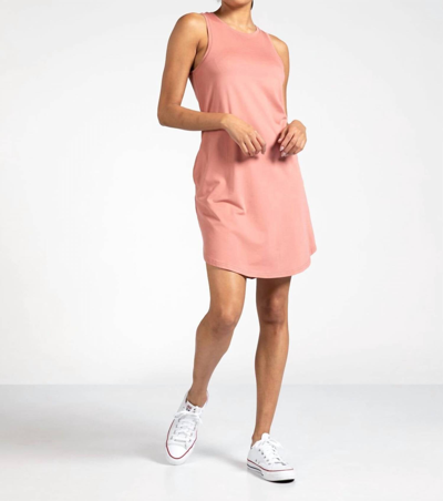 Thread & Supply Holland Sleeveless T-shirt Dress In Adobe Rose In Pink