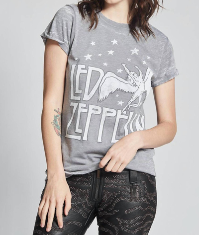 Recycled Karma Led Zeppelin Classic Logo Tee In Grey