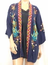 Johnny Was Women's Shula Linen Kimono In Deep Navy In Blue