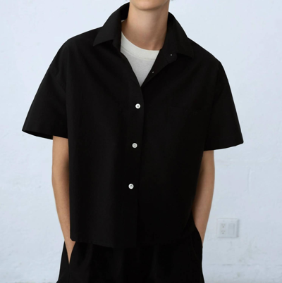 Cordera Cropped Shirt Black