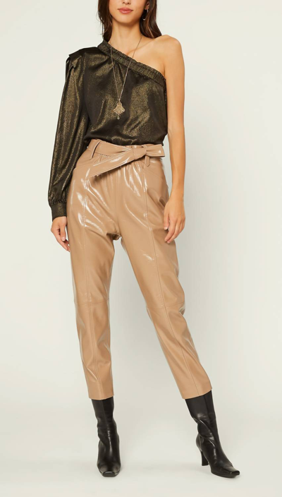 Current Air Rockaway High Waisted Crop Pant In Natural In White