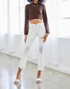 KANCAN HIGH RISE LIGHTNING JEAN IN WHITE