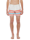 Solid & Striped The Kennedy Swim Shorts Trunks In Cream/coral/blue In Multi