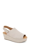 Gentle Souls By Kenneth Cole Nyssina Platform Slingback Sandal In Mushroom Nubuck