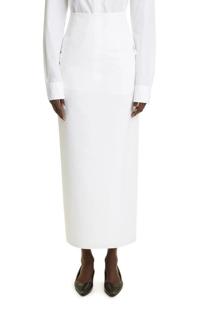 The Row Ryon Cotton Maxi Skirt In White