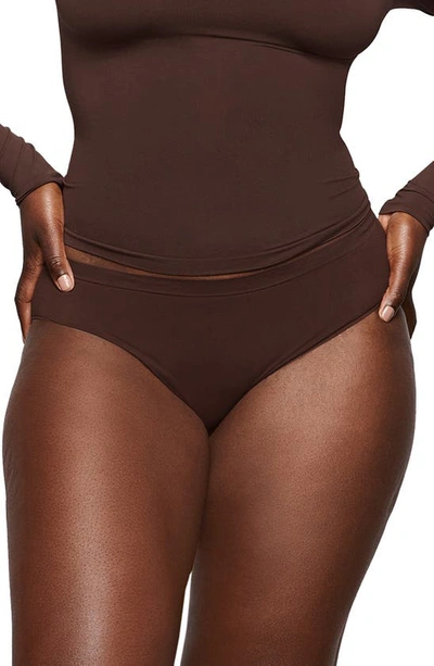 Skims Soft Smoothing Briefs In Cocoa