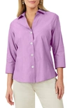 Foxcroft Paityn Non-iron Cotton Shirt In Soft Violet