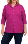 Foxcroft Pandora Non-iron Tunic Shirt In Fuchsia