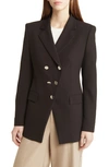 Hugo Boss Jestena Double Breasted Blazer In Black