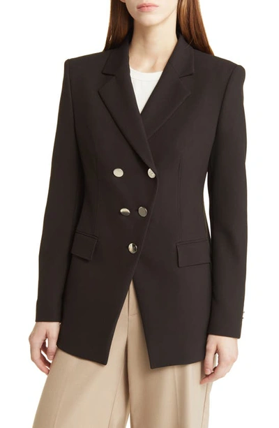 Hugo Boss Jestena Double Breasted Blazer In Black