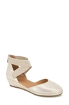 Gentle Souls By Kenneth Cole Gentle Souls Signature Noa Elastic Strap D'orsay Sandal In Ice