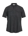 Aglini Man Shirt Steel Grey Size 15 ¾ Cotton, Polyamide, Elastane
