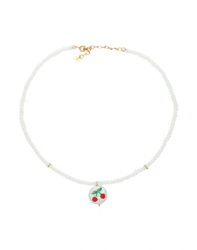 Taolei Woman Necklace White Size - Crystal, 750/1000 Gold Plated