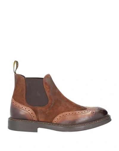 Doucal's Man Ankle Boots Brown Size 11 Soft Leather