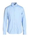 Jack & Jones Man Shirt Light Blue Size S Cotton