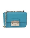 Furla Woman Shoulder Bag Pastel Blue Size - Soft Leather