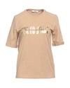 Jijil Woman T-shirt Camel Size 2 Cotton In Beige