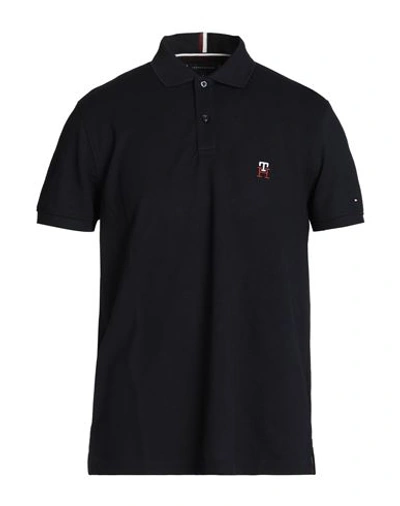 Tommy Hilfiger Man Polo Shirt Midnight Blue Size S Cotton, Polyester
