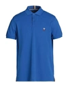 Tommy Hilfiger Man Polo Shirt Bright Blue Size S Cotton, Polyester