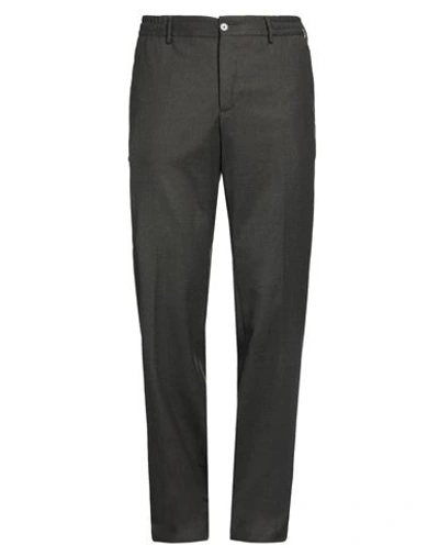 Pt Torino Man Pants Dark Brown Size 38 Virgin Wool, Polyester, Elastane In Brown