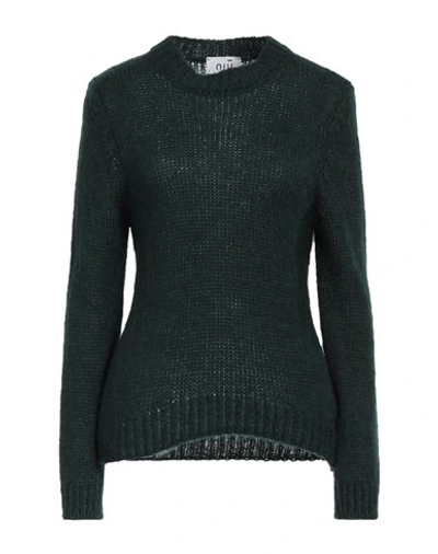 Niū Woman Sweater Dark Green Size S Acrylic, Polyamide, Alpaca Wool, Viscose, Metallic Polyester In Green