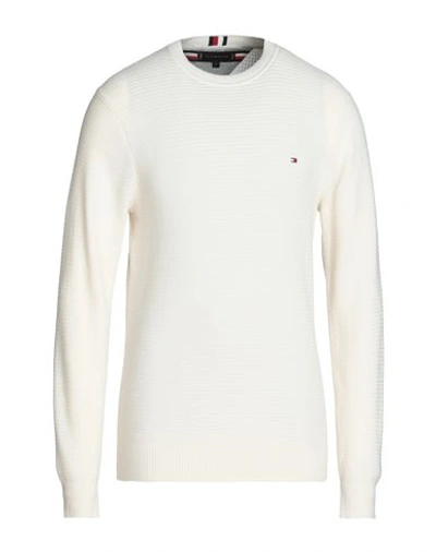Tommy Hilfiger Man Sweater Off White Size Xl Cotton In Off White