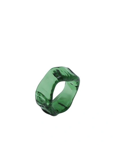 Levens Jewels Isis Ring Woman Ring Green Size 7.25 Borosilicate Glass