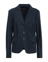 High Woman Blazer Navy Blue Size 12 Nylon, Elastane