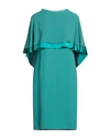 Botondi Milano Botondi Couture Woman Midi Dress Emerald Green Size 6 Silk, Acetate, Polyester, Elastane