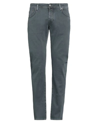 Jacob Cohёn Man Pants Grey Size 33 Cotton, Elastane In Grey