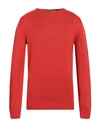 Rossopuro Man Sweater Orange Size 6 Cotton