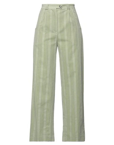 Tela Woman Pants Light Green Size 8 Cotton
