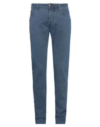 Jacob Cohёn Man Denim Pants Pastel Blue Size 32 Cotton, Elastane In Blue