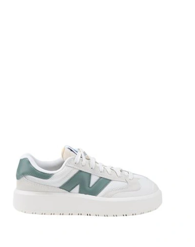 New Balance Ct302 Woman Sneakers Ivory Size 7.5 Leather, Textile Fibers In White