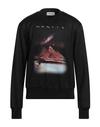 Lanvin Man Sweatshirt Black Size S Wool, Polyester, Polyamide, Elastane In Black