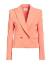 Vicolo Woman Blazer Salmon Pink Size S Polyester, Elastane
