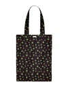 8 BY YOOX 8 BY YOOX PRINTED ESSENTIAL SHOPPER WOMAN SHOULDER BAG BLACK SIZE - RECYCLED POLYESTER