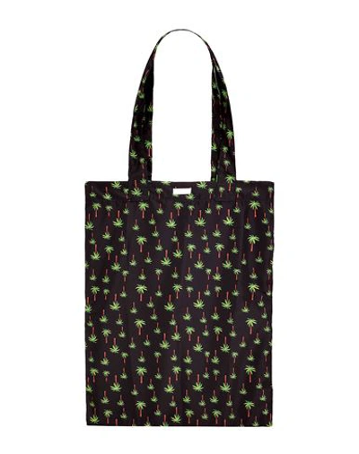 8 By Yoox Printed Essential Shopper Woman Shoulder Bag Black Size - Recycled Polyester