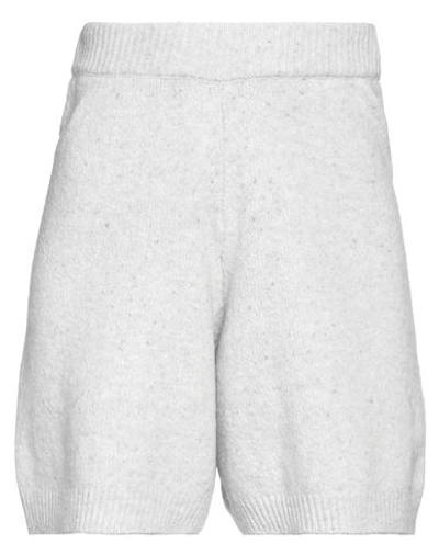 Vicolo Woman Shorts & Bermuda Shorts Light Grey Size Onesize Wool, Polyamide, Elastane In Grey