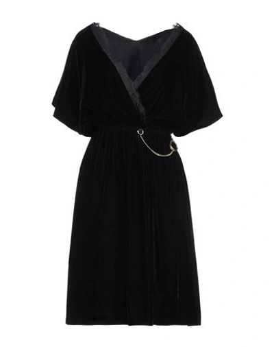 Cavalli Class Woman Midi Dress Black Size 8 Polyester