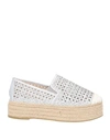 Vivian Woman Espadrilles Silver Size 7 Textile Fibers In Silver